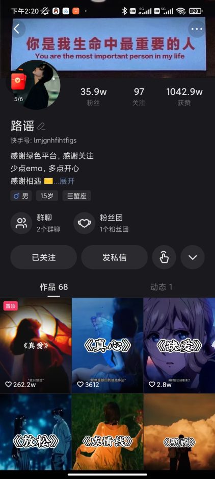 图片[2]-短时视频朦胧诗文案号制作教程，实操一星期涨粉20万？-危笑云资源网