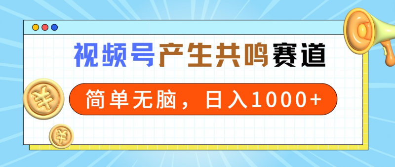 2024年视频号，产生共鸣赛道，简单无脑，一分钟一条视频-危笑云资源网