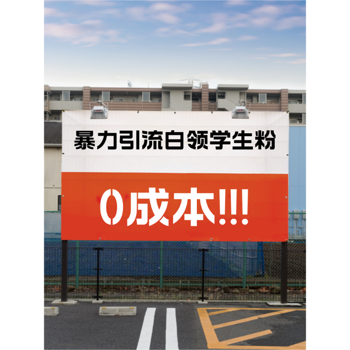 暴力引流白领学生粉，暴打以往垃圾玩法，0成本，高回报-危笑云资源网