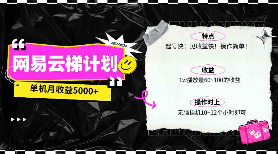 PC端 网易脚本网页云梯计划/单机月收益5000+，可放大操作-危笑云资源网